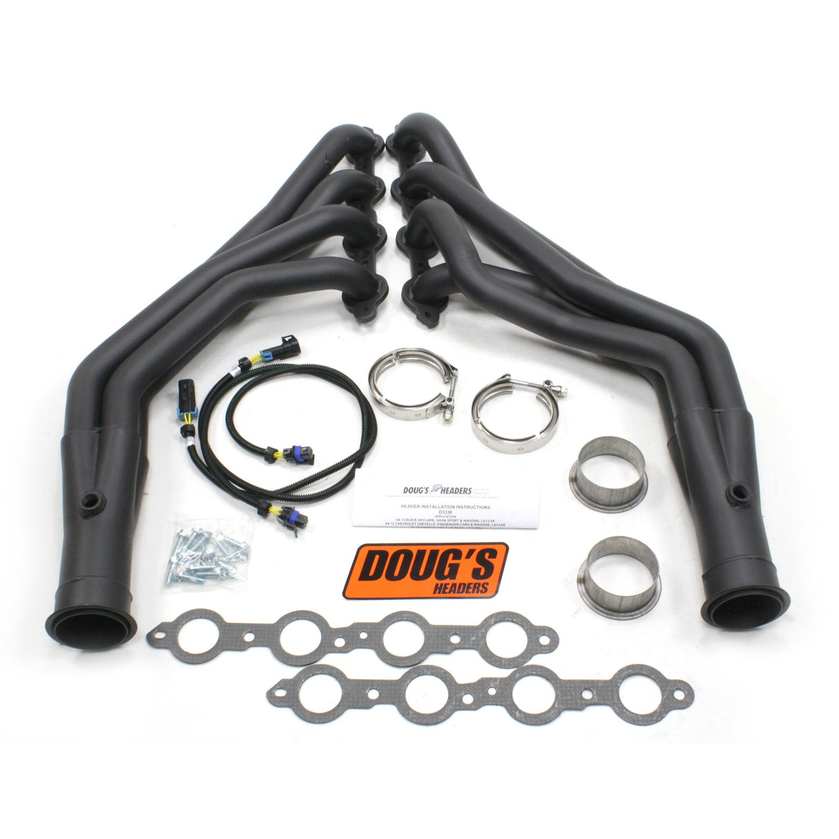 Long Tube Headers for 64-72 GM A Body 4.8-6.2L LS Engine Swap D3336-B