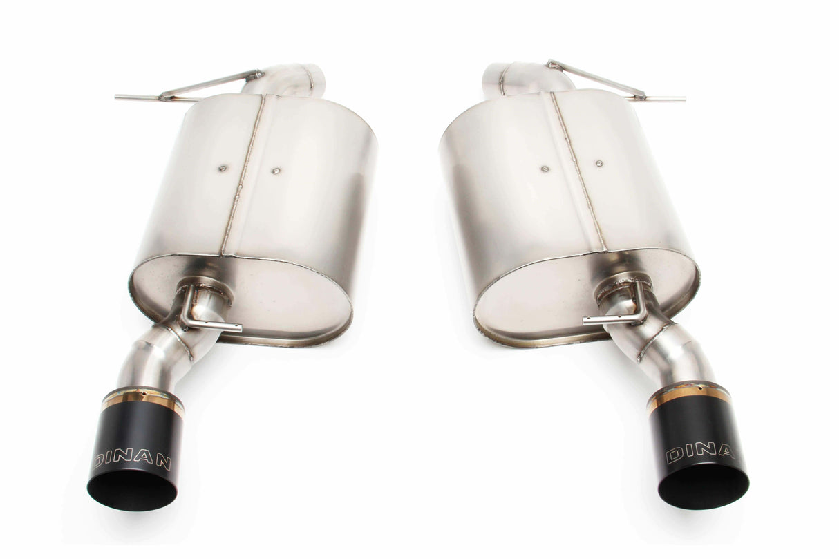 Free Flow Axle-Back Exhaust 2007-2013 BMW 335i/335is/335xi D660-0011-BLK BMW performance black polished stainless steel