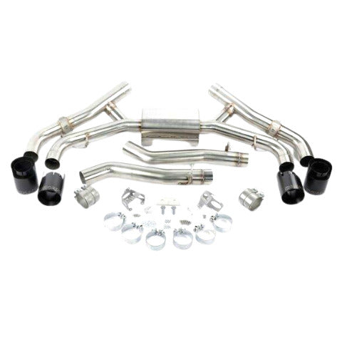 Fits 2020-2023 BMW X5M/X6M; Valved Axle-Back Exhaust-Black Tips BMW performance