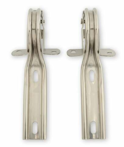 Hood Hinges Stainless Steel Pair fits Ford Mustang 1979-1993 Drake -D9ZZ-16796-S muscle car 190005