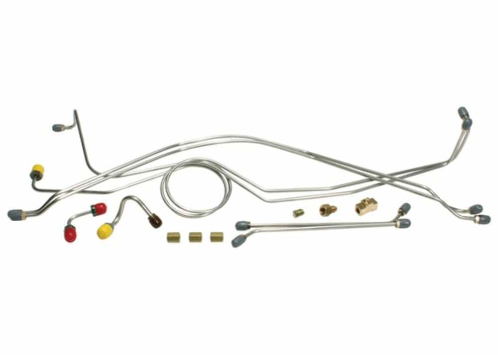 59 3B Front Disc Brake Conversion Brake Lines-Firewall Mount-Power DBBL59T