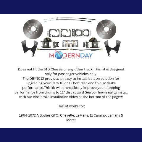 disc brake conversion kit for 1964-1972 Chevy El Camino fits-1964-1972-gm-a-body-10-12-rear-disc-brake-conversion-w-std-rotors-dbk1012 MBM