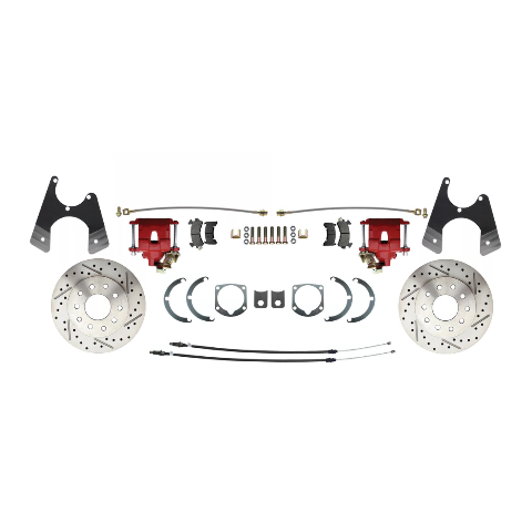 brake caliper for 1955-1968 stainless steel steel disc brake gm-1955-68-10-12-disc-brake-w-e-brake-slotted-rotor-red-dbk1012fslxr MBM