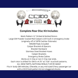 disc brake conversion kit for Chevy Chevelle stainless steel steel disc brake x-10-12-bolt-disc-brake-w-e-brake-slotted-red-dbk1012lxr MBM
