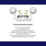 t Fits 1963-1987 Chevy C10 Truck Rear 5 Lug Standard Disc Brake Kit DBK1012TRK-5 MBM Brakes