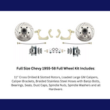 disc brake conversion kit for 1955-1958 Chevy stainless steel steel disc brake fits-1955-1958-gm-full-size-disc-brake-kit-drilled-slotted-rotors-dbk5558lx MBM