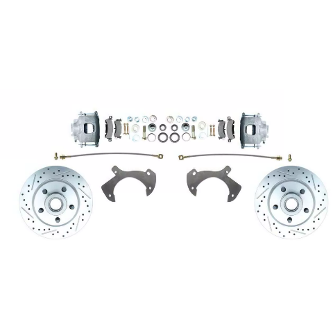 disc brake conversion kit for 1957-1972 Ford stainless steel steel disc brake fits-1957-1972-full-size-ford-disc-brake-kit-w-drilled-slotted-rotor-dbk5772lx MBM