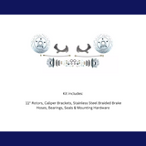 disc brake conversion kit for 1957-1972 Ford stainless steel steel disc brake fits-1957-1972-full-size-ford-disc-brake-kit-w-drilled-slotted-rotor-dbk5772lx MBM