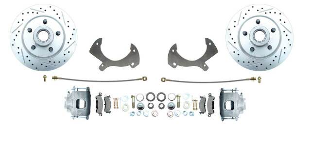 disc brake conversion kit for 1957-1972 Ford stainless steel steel disc brake fits-1957-1972-full-size-ford-disc-brake-kit-w-drilled-slotted-rotor-dbk5772lx MBM