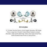 disc brake conversion kit for 1962-1967 Chevy Nova stainless steel steel black disc brake fits-1962-67-chevy-nova-x-disc-brake-kit-drilled-slotted-rotors-black-dbk6267lxb MBM