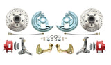 disc brake conversion kit for 1962-1967 Chevy Nova stainless steel steel disc brake fits-1962-1967-chevy-nova-x-disc-brake-kit-drilled-slotted-rotors-red-dbk6267lxr MBM