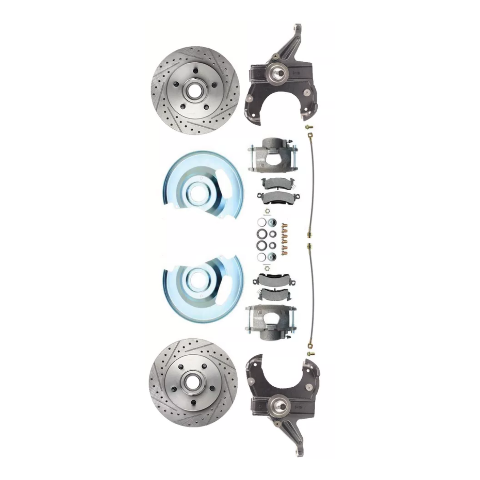 disc brake conversion kit for 1963-1970 Chevy disc brake drum brake fits-63-70-c-10-5-lug-rotor-2-5-drop-disc-conversion-wheel-kit-dbk6370-5dlx-a MBM