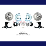 disc brake conversion kit for 1963-1970 Chevy black disc brake MBM
