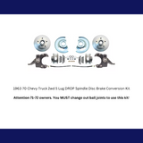 disc brake conversion kit for 1963-1970 Chevy fits-63-70-c-10-5-lug-rotor-2-5-drop-disc-brake-conversion-wheel-kit-dbk6370d-5 MBM