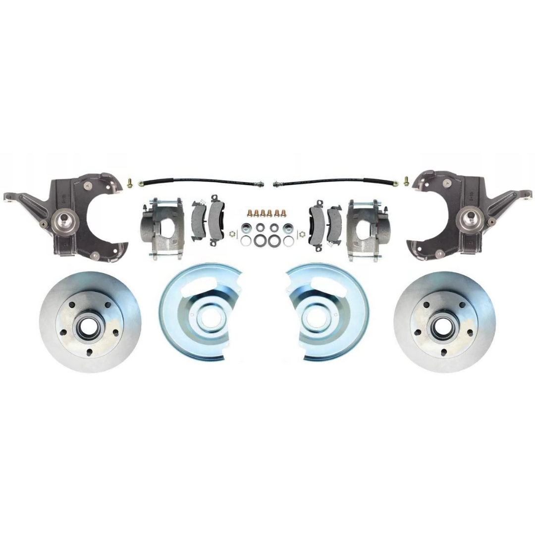 disc brake conversion kit for 1963-1970 Chevy 2.5 inch disc brake drum brake fits-63-70-c-10-6-lug-rotor-2-5drop-disc-brake-conversion-wheel-kit-dbk6370d-a MBM