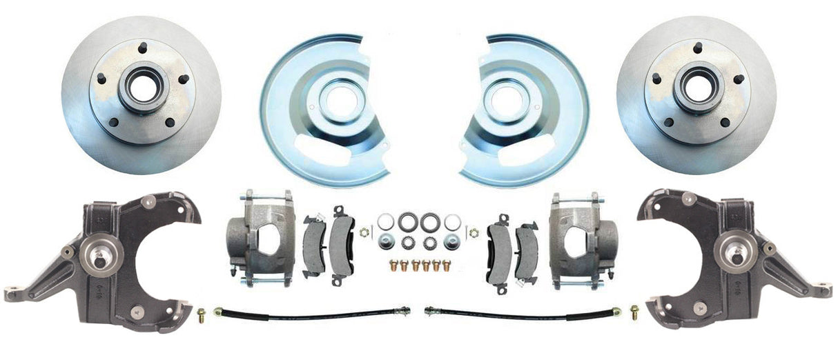 disc brake conversion kit for 1963-1970 Chevy 2.5 inch disc brake drum brake fits-63-70-c-10-6-lug-rotor-2-5drop-disc-brake-conversion-wheel-kit-dbk6370d-a MBM