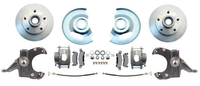 disc brake conversion kit for 1973-1987 Chevy disc brake drum brake fits-73-87-c-10-5-lug-rotor-2-5-drop-disc-brake-conversion-wheel-kit-dbk7387d MBM