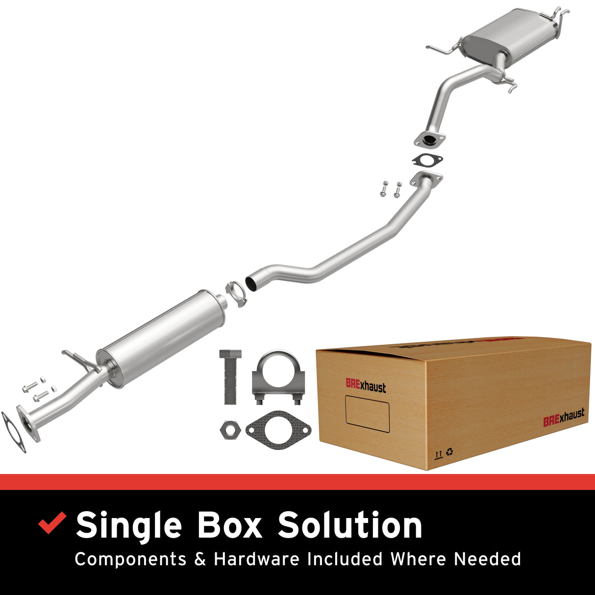 2011-2013 Kia Sorento Direct-Fit Replacement Exhaust System 106-0836 aluminized steel