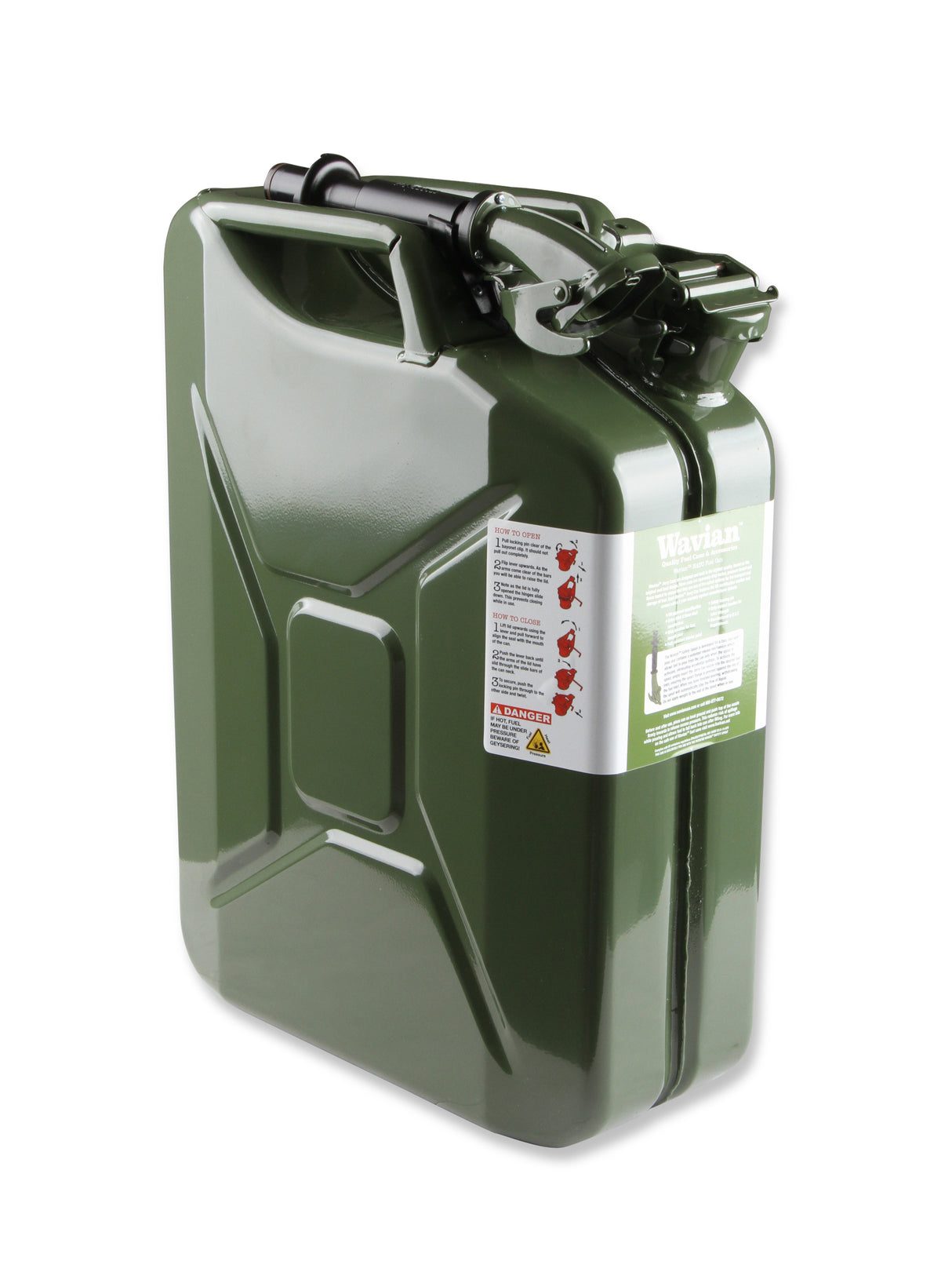 Steel Jerry Can Original NATO 20L (5.3 Gallon) Green 3008