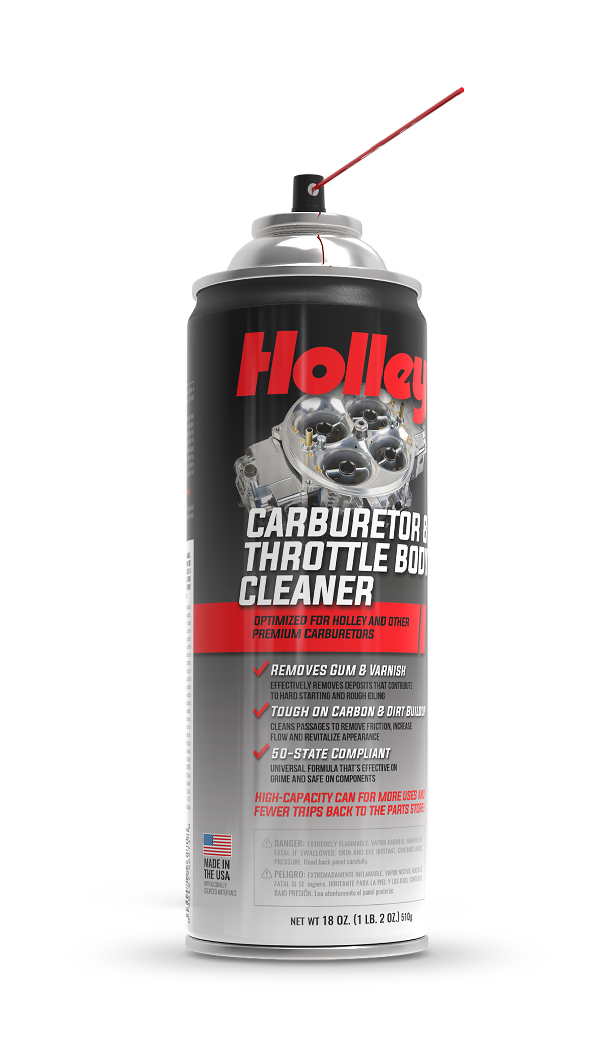 Holley Carburetor & Throttle Body Cleaner Spray, 18oz Can 120-HLYCC-18