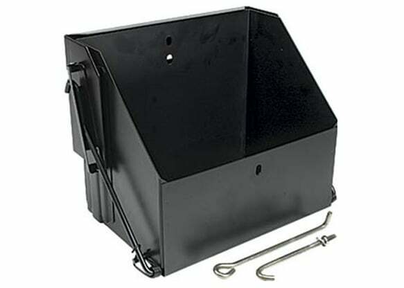Fits 1959 Chevrolet 3B; Battery Tray - Custom Drop Down - Steel - Black DDBT060
