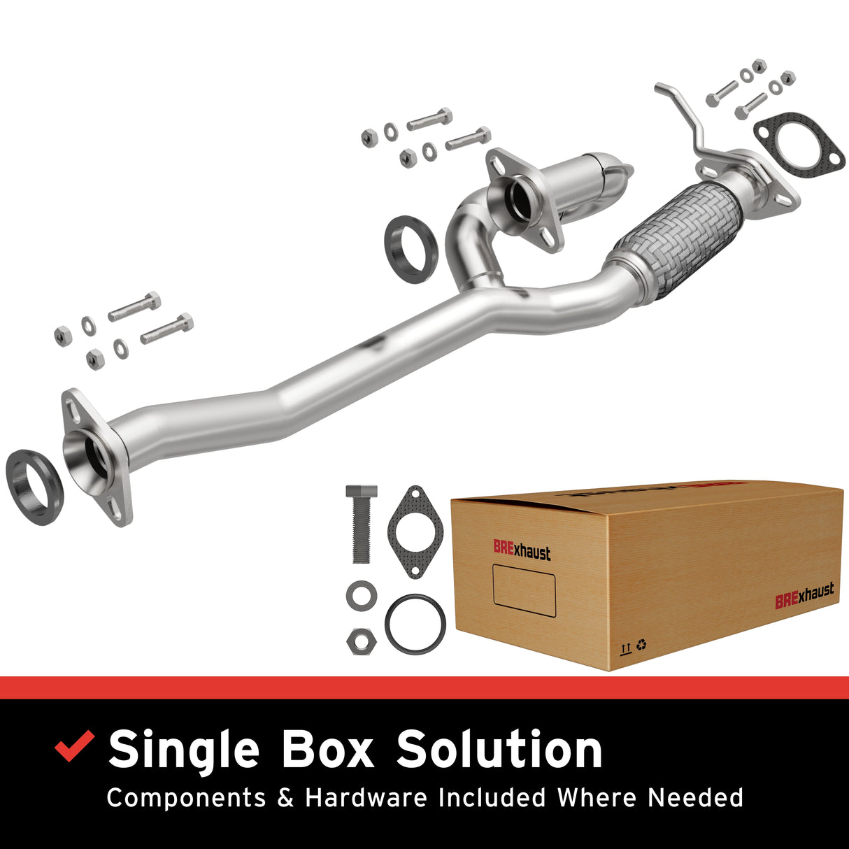 2005-2007 Ford Five Hundred Direct-Fit Front Pipe Kit 107-0122 stainless steel