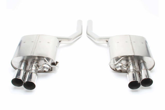Free Flow Axle-Back Exhaust - 2006-2010 BMW M5 - D660-0009A BMW performance black polished stainless steel