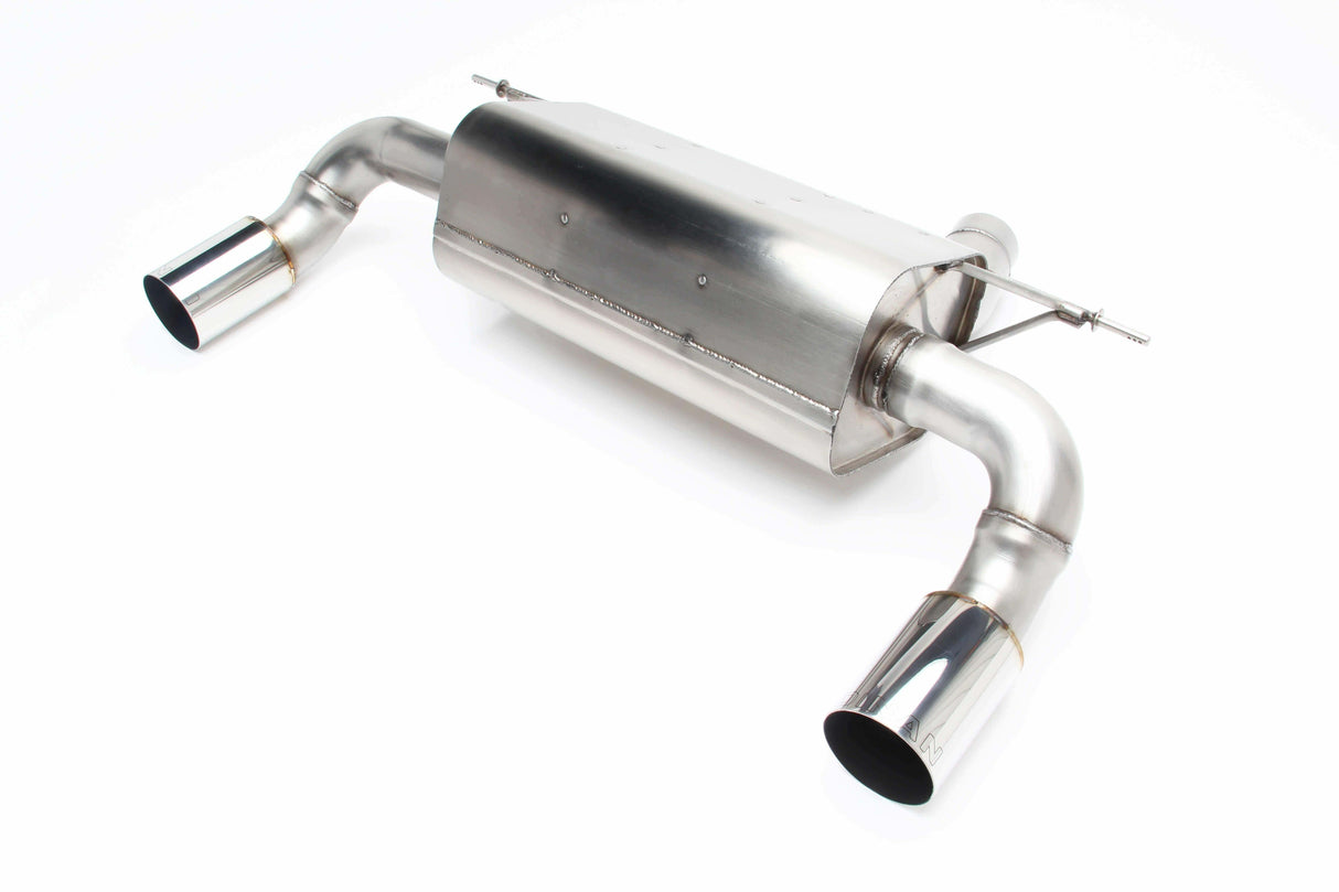 Free Flow Axle-Back Exhaust - 2011-2016 BMW 550i - D660-0036 BMW performance black polished stainless steel