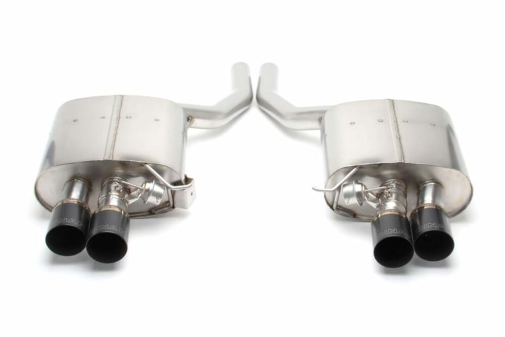 Free Flow Axle-Back Exhaust for 2006-2010 BMW M5 D660-0009A-BLK BMW performance black polished stainless steel
