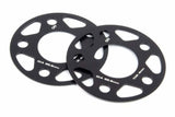 Spacers; 5x112 for 66.5mm CB for 4mm Thick D210-2022 BMW performance black aluminum