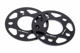 Spacers; 5x112 for 66.5mm CB for 6mm Thick D210-2024 BMW performance black aluminum