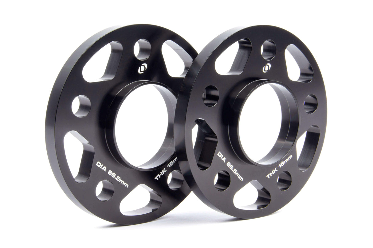 Spacers; 66.5mm CB - 15mm Thick - D210-2029 black aluminum