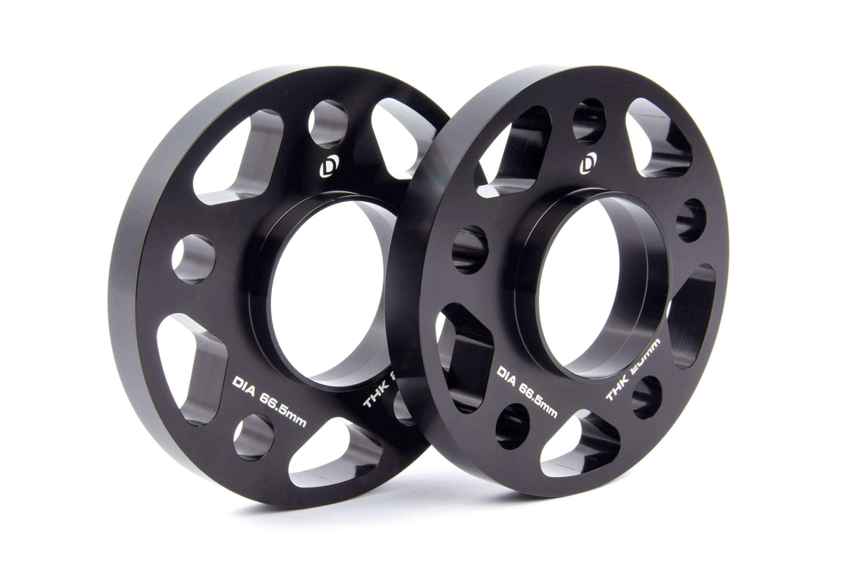 Spacers; 66.5mm CB - 20mm Thick - D210-2031 black aluminum