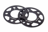 Spacers; 66.5mm CB - 5mm Thick - D210-2023 black aluminum