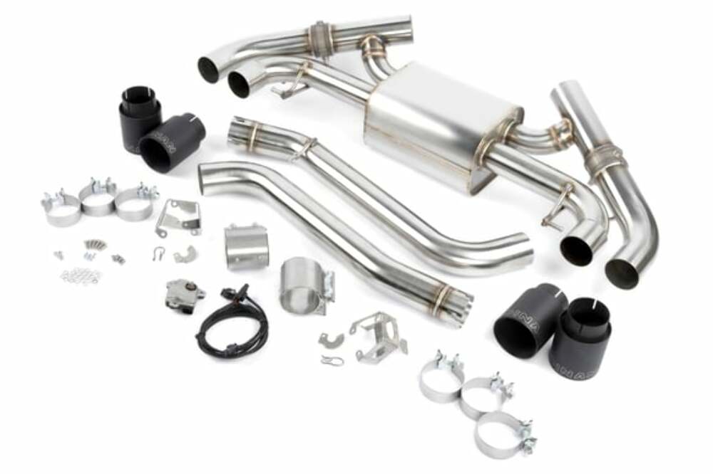 Valved Axle-Back Exhaust for 2022-2024 BMW M240i D660-0098-BLK BMW performance black stainless steel