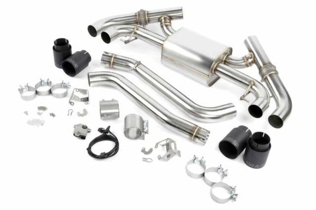Valved Axle-Back Exhaust for 2022-2024 BMW M240i D660-0098-BLK BMW performance black stainless steel