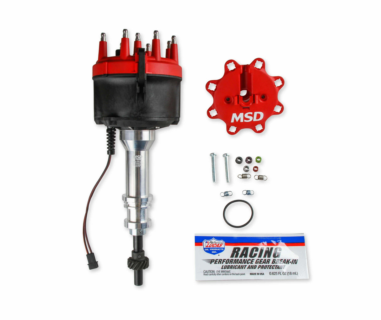 t Distributor, Billet Ford 351W, for Edelbrock Victor Jr, w/Steel Gear - 858051 MSD
