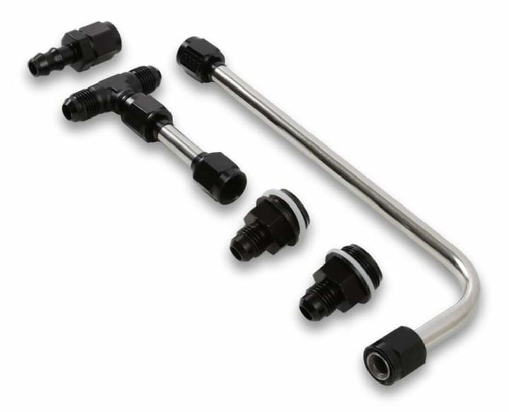 t Dual Feed Fuel Line #6AN (Slayer Series - Black) - 34-600SL-BLKQFT Quick Fuel