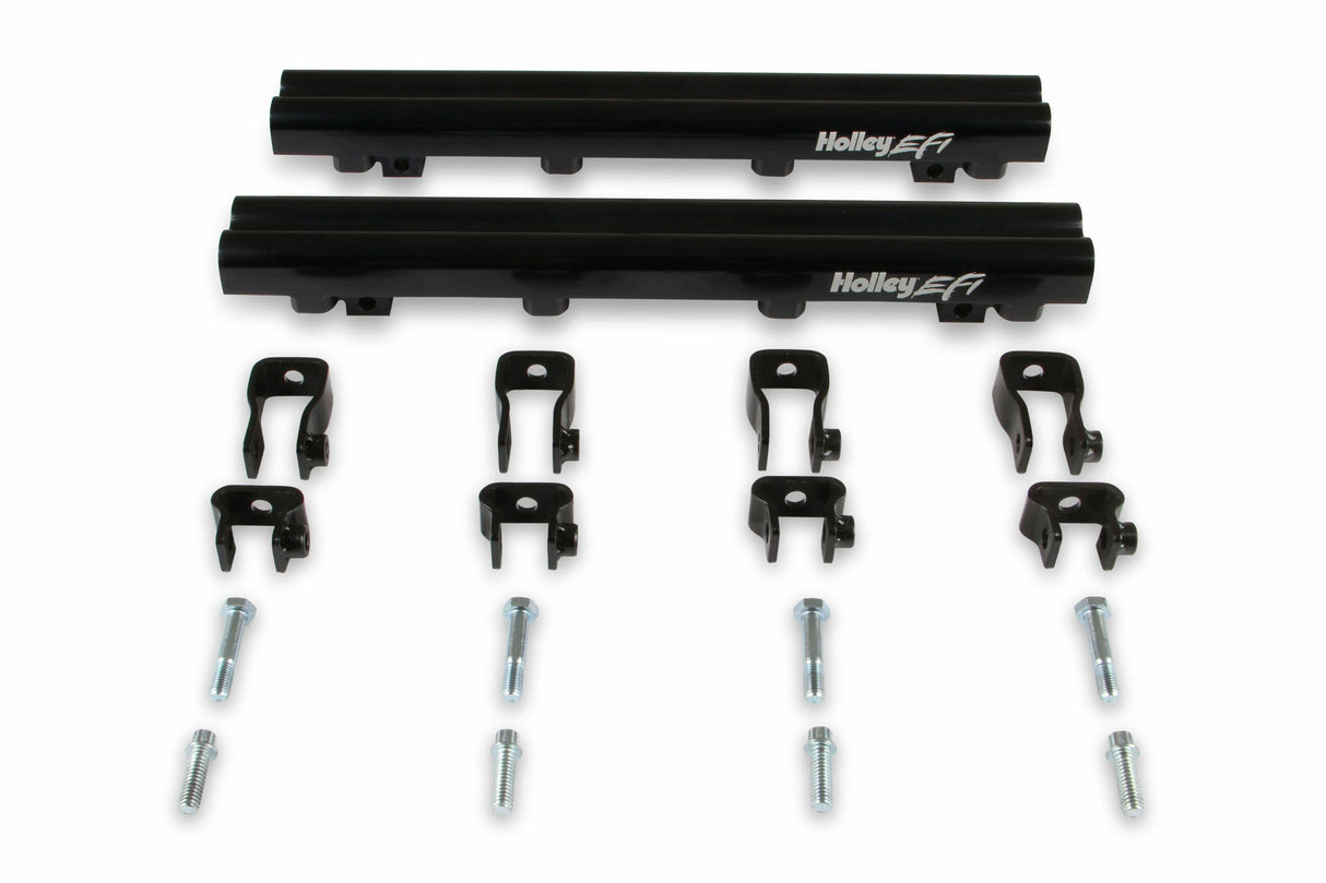Holley EFI Dual Fuel Injector LS1 Lo-Ram Top-Feed EFI Intake Manifold Kit - 300-624BK