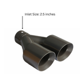 t Dual Round Double Wall Slant Cut Tip Powered Coat Gun Metal Grey-ET-025GY Modern Day Muffler and Brakes