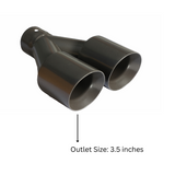 t Dual Round Double Wall Slant Cut Tip Powered Coat Gun Metal Grey-ET-025GY Modern Day Muffler and Brakes