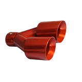 t Dual Round Double Wall Slant Cut Tip Powered Coat Orange-ET-025OJ Modern Day Muffler and Brakes