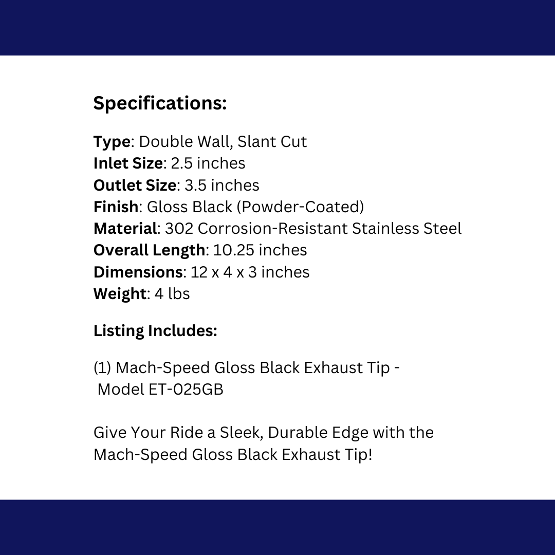 t Dual Round Double Wall Slant Cut Tip Powered Coat Satin Black -ET-025SB Modern Day Muffler and Brakes