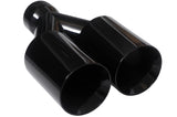 t Dual Round Double Wall Straight Cut Tip Powered Coat Gloss Black-ET-0251GB Modern Day Muffler and Brakes