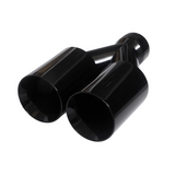 t Dual Round Double Wall Straight Cut Tip Powered Coat Gloss Black-ET-0251GB Modern Day Muffler and Brakes