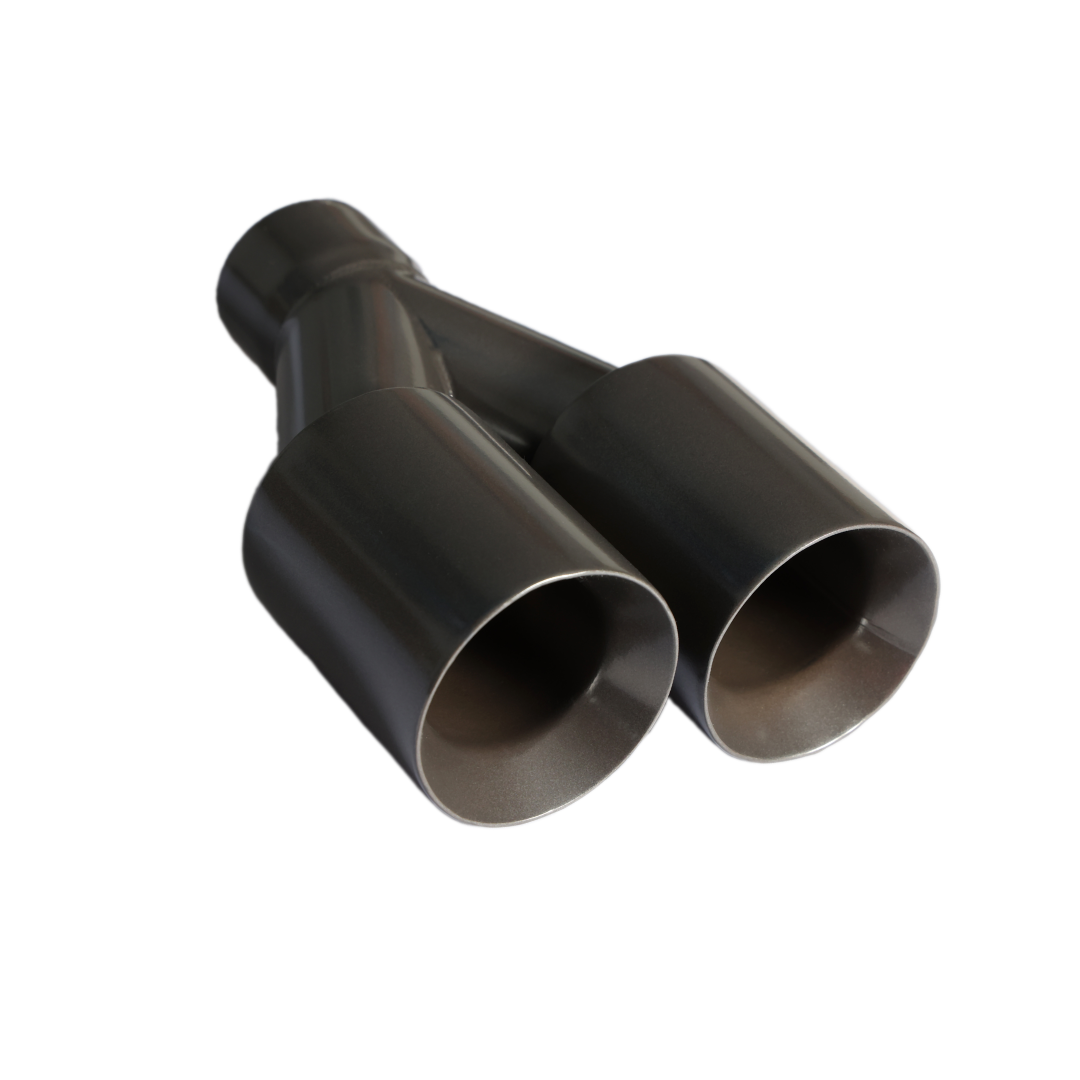 t Dual Round Double Wall Straight Cut Tip Powered Coat Gun Metal Grey-ET-0251GY Modern Day Muffler and Brakes