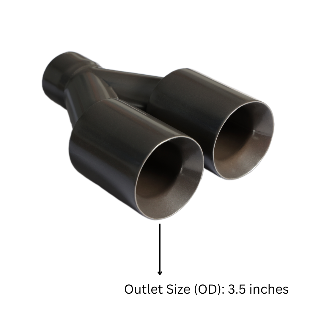 t Dual Round Double Wall Straight Cut Tip Powered Coat Gun Metal Grey-ET-0251GY Modern Day Muffler and Brakes