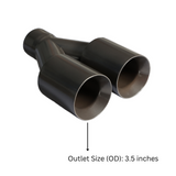 t Dual Round Double Wall Straight Cut Tip Powered Coat Gun Metal Grey-ET-0251GY Modern Day Muffler and Brakes