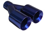 t Dual Round Double Wall Straight Cut Tip Powered Coat JDM Blue-ET-0251BL Modern Day Muffler and Brakes