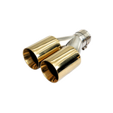 t Dual Round Double Wall Straight Cut Tip Powered Coat Miami Gold-ET-0251MG Modern Day Muffler and Brakes